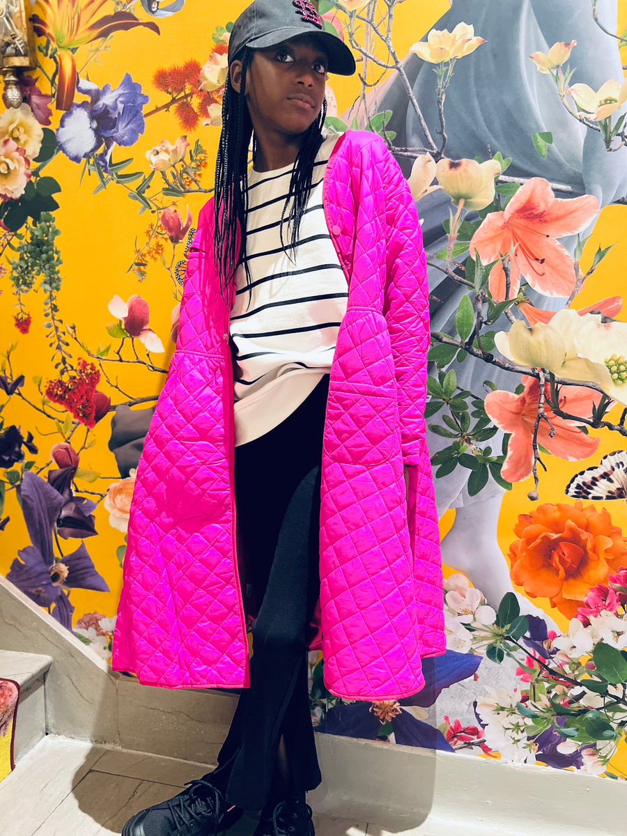 Fuchsia Quilted Jacket - Exclusive – PARKER AND RAYNE