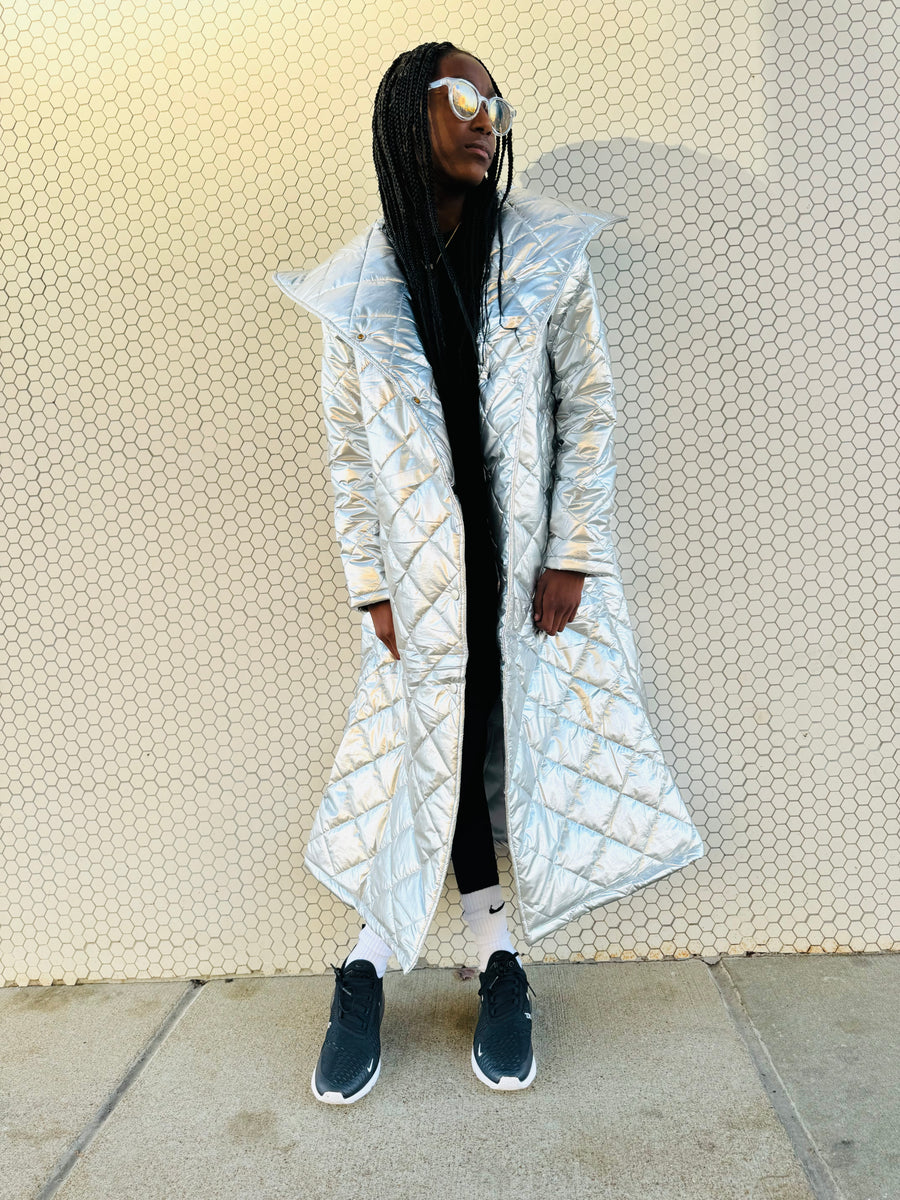ジャケット・アウター HERENCIA High neck quilted knit coat HERENCIA High neck quilted knit coat