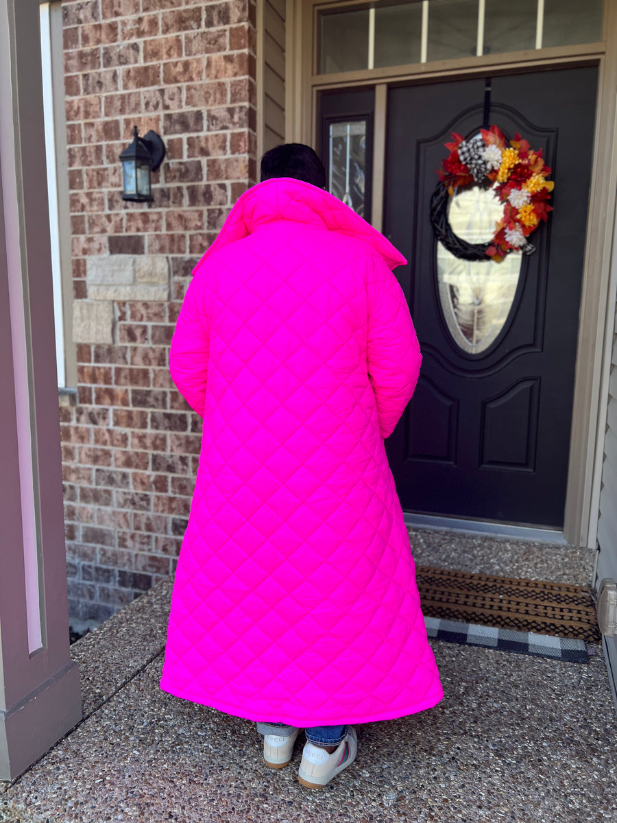 コート Saint Laurent Fuchsia eco fur padded coat image_72dbedde-7902-4d1e-9b8f-