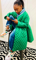 Kelly Green Quilted Jacket